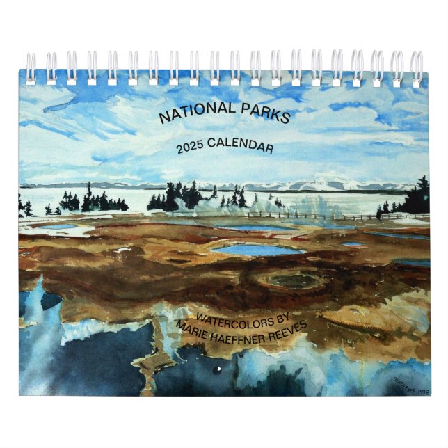 NATIONAL PARKS WATERCOLORS 2025 CALENDAR (Cover)