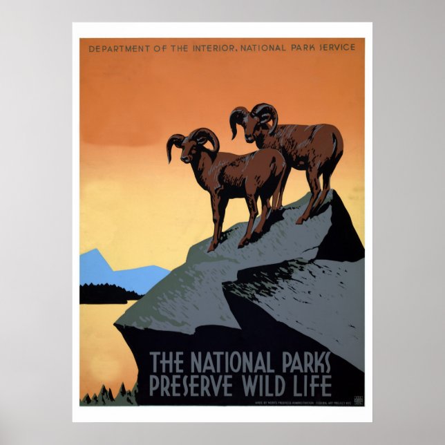 National parks WPA travel Poster (Front)
