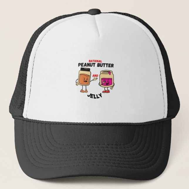 National Peanut Butter and Jelly Day Trucker Hat (Front)