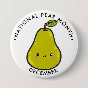 National Pear Month 7.5 Cm Round Badge