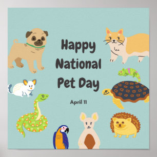 National Pet Day April 11 Poster