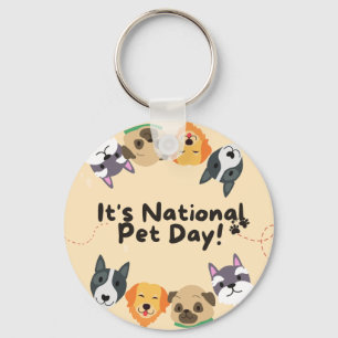 National Pet Day Key Ring
