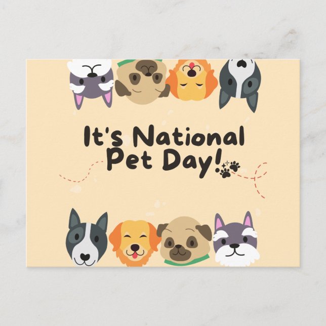 National Pet Day Postcard (Front)