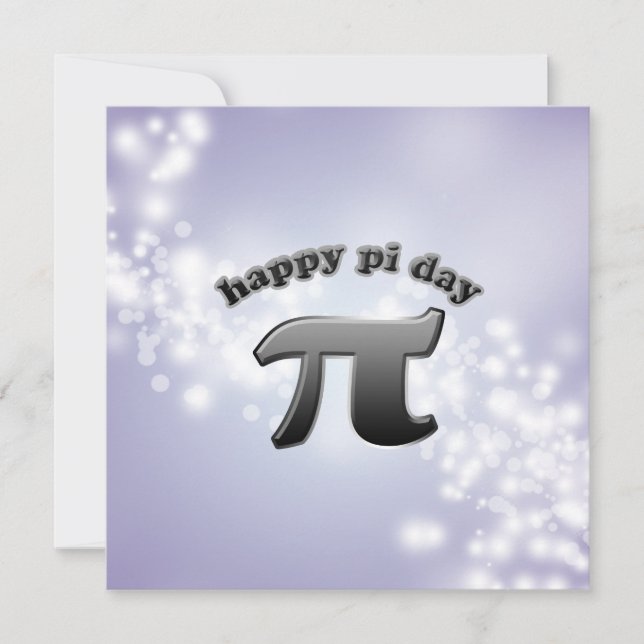 National Pi Day Pi Symbol for Math Nerds March 14 Invitation (Front)