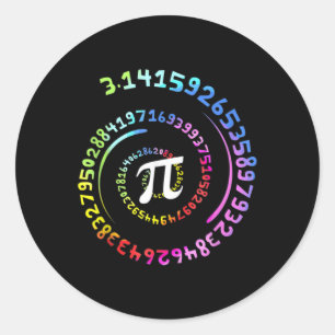 National Pi Day Shirt Math Teacher T Shirt Pi Symb Classic Round Sticker