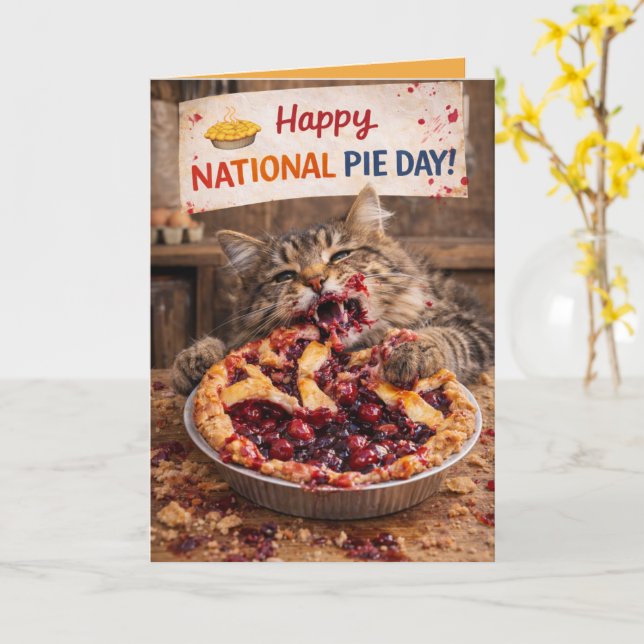 National Pie Day Card, Only Have Pies For You Card (Yellow Flower)