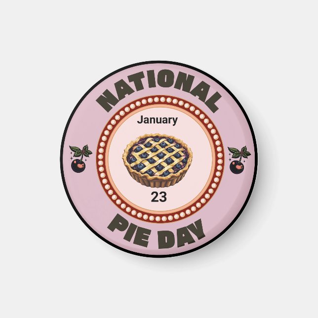 National Pie Day Cherry Pie Magnet (Front)