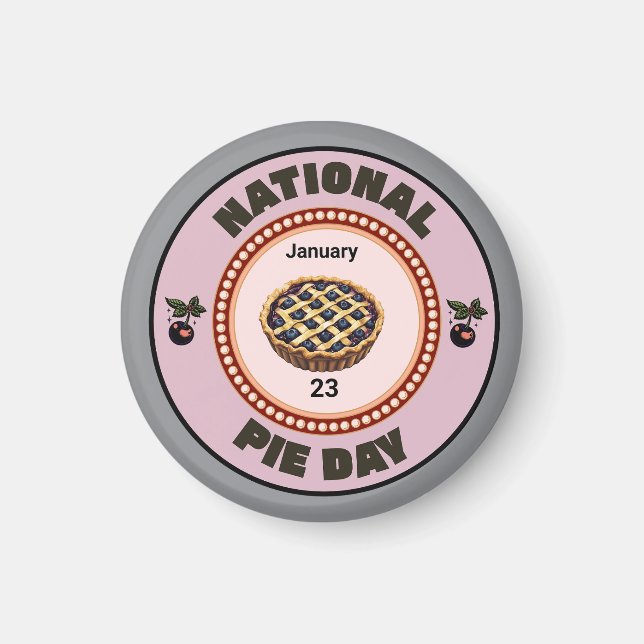 National Pie Day Cherry Pie Magnet (Front)