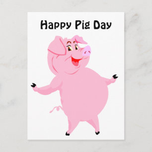 National Pig Day March 1st Postcard