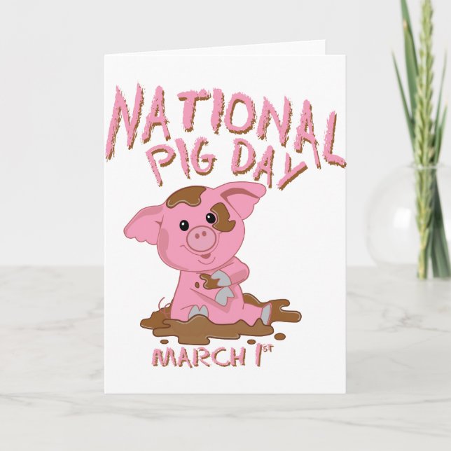 National pig day note card (Front)