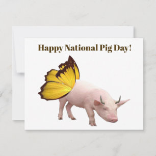 National Pig Day Notecard 