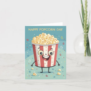 National Popcorn Day Holiday Card