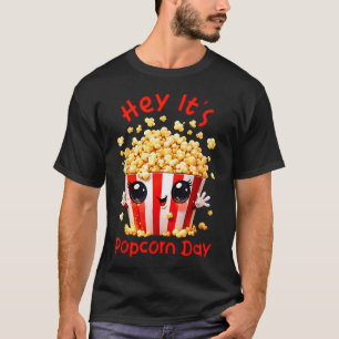 National Popcorn Day Snack Lover Movie Night T-Shirt