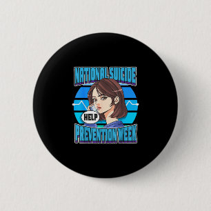 National prevention week support mental health 6 cm round badge