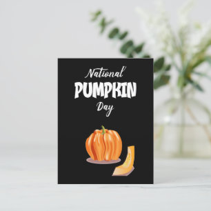 National Pumpkin Day Sign  Postcard