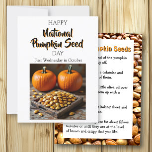 National Pumpkin Seed Day - First Wednesday in Oct Postcard