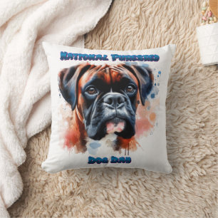 National Purebred Dog Day Celebration Boxer dog Cushion