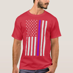 National Purple Heart Day American US Flag Vintage T-Shirt
