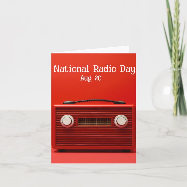 National Radio Day Note Card (Front)