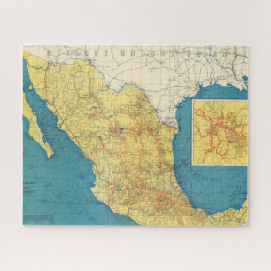 National Railroads of Mexico Map Jigsaw Puzzle