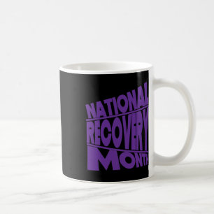 National Recovery Month Purple Typography Design  Coffee Mug
