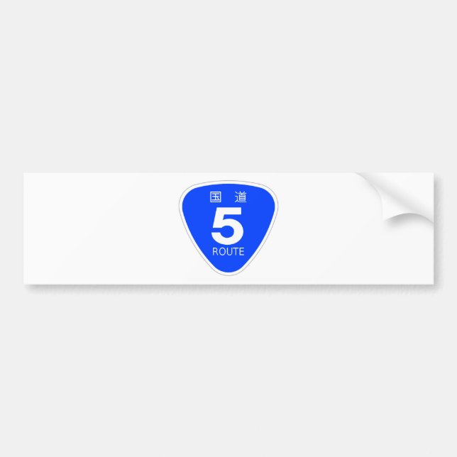 National Route 5 marking Bumper Sticker (Front)