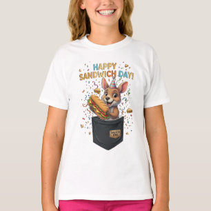 National Sandwich Day Boss- Kangaroo Foodie Animal T-Shirt