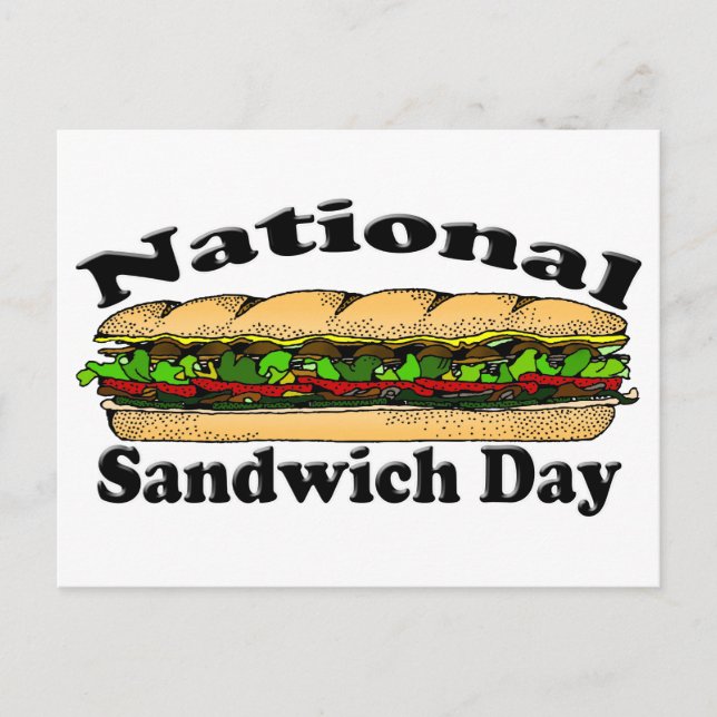 National Sandwich Day Postcard (Front)
