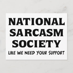 National Sarcasm Postcard