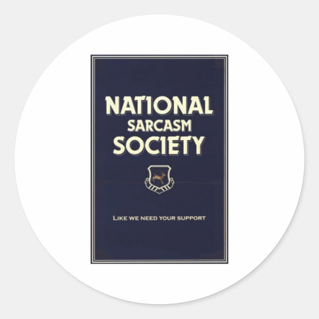 National-Sarcasm-Society Classic Round Sticker (Front)