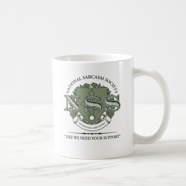 National Sarcasm Society Coffee Mug (Right)