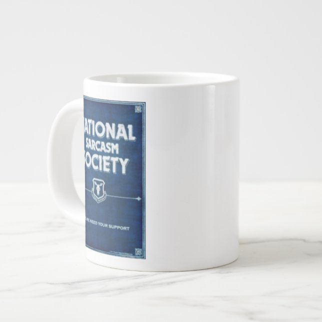 National Sarcasm Society Large Coffee Mug (Front Left)