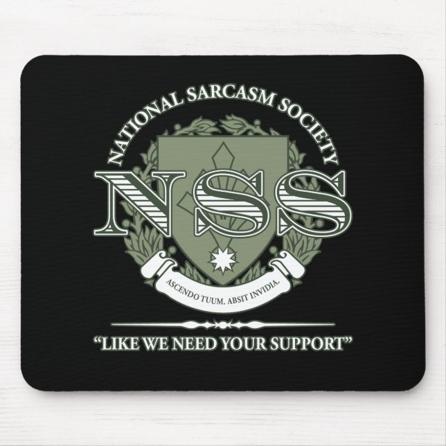 National Sarcasm Society Mouse Mat (Front)
