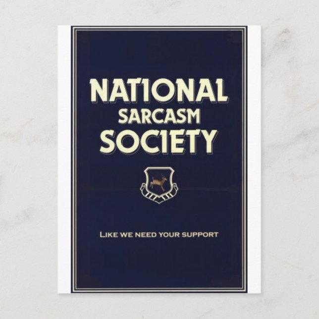National-Sarcasm-Society Postcard (Front)