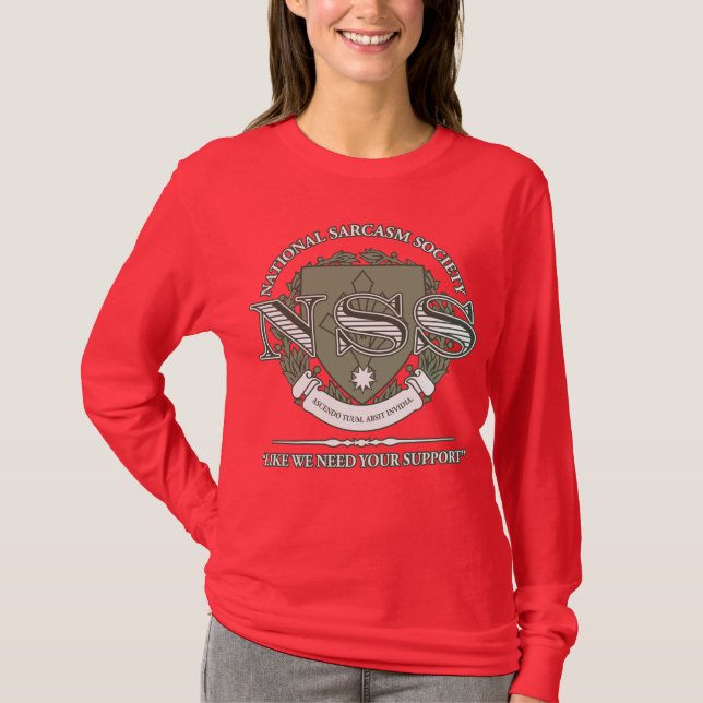 National Sarcasm Society T-Shirt (Front)