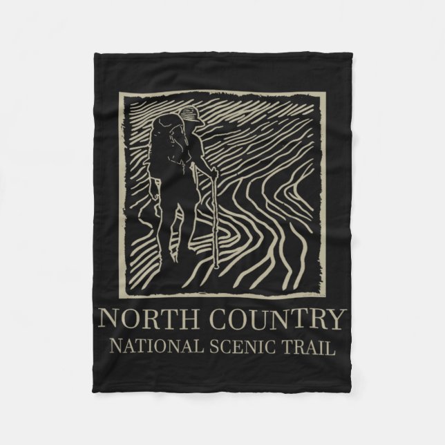 National Scenic Trail - North Country Trail Hiker  Fleece Blanket (Front)