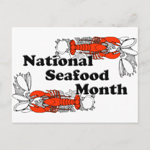 National  Seafood Month Postcard