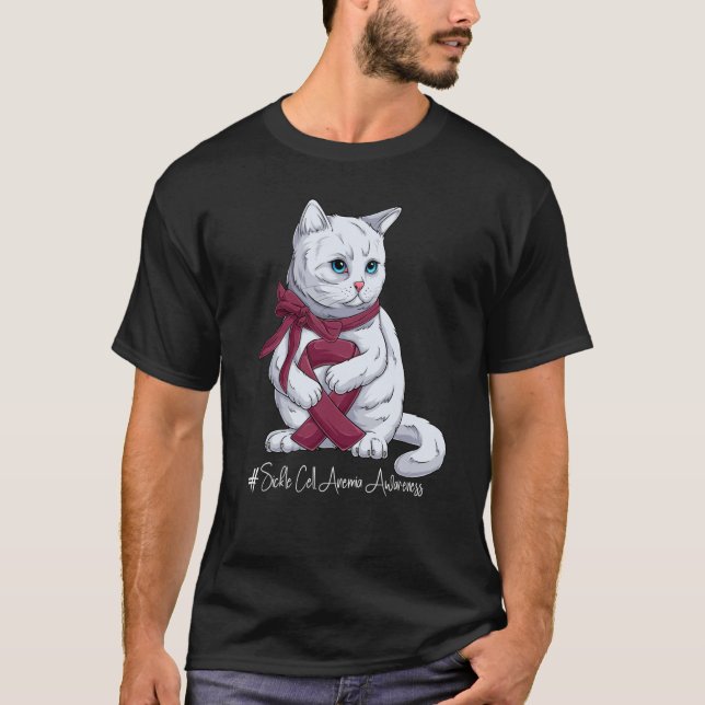 National Sickle Cell Anemia Awareness Month Burgun T-Shirt (Front)