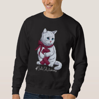 National Sickle Cell Awareness Month Burgundy Ribb Sweatshirt