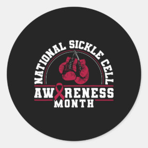National Sickle Cell Awareness Month Classic Round Sticker