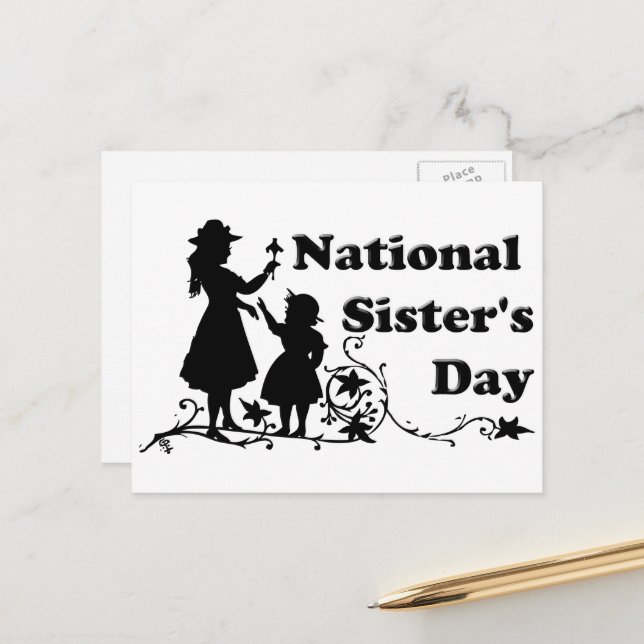 National Sister's Day Postcard (Front/Back In Situ)