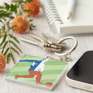 National Soccer Player Keychain