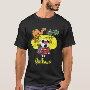 National Soccer Team To Qatar Retro T-Shirt