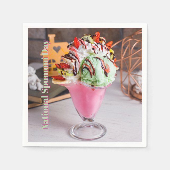 National Spumoni Day Napkin (Front)