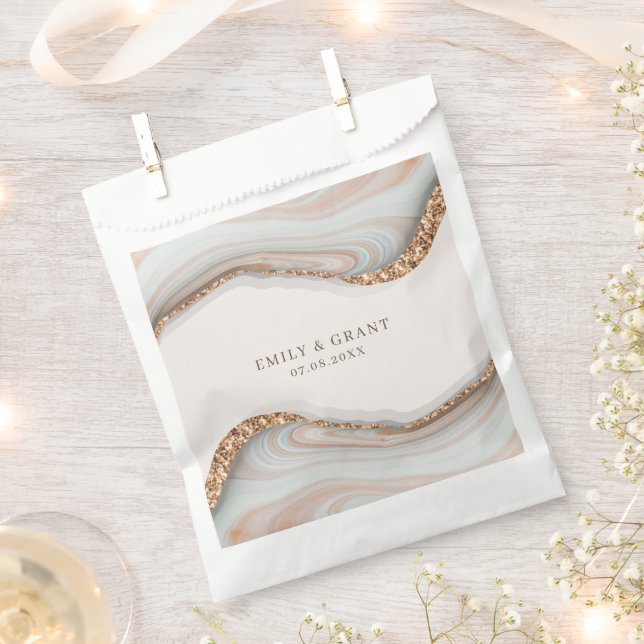 National Stone Agate Marble  Favour Bags (Clipped)