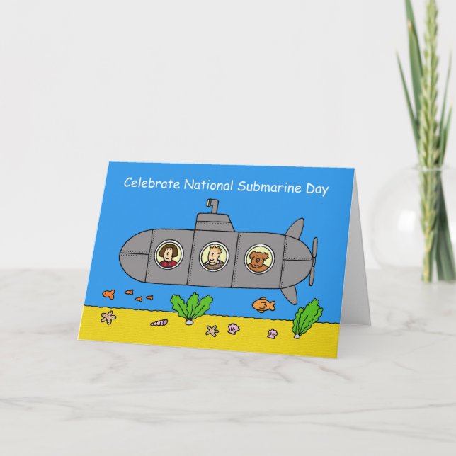 National Submarine Day April 11th Card (Front)