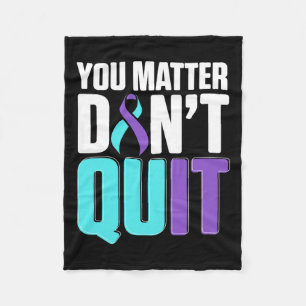 National Suicide Prevention Awareness Month Warrio Fleece Blanket