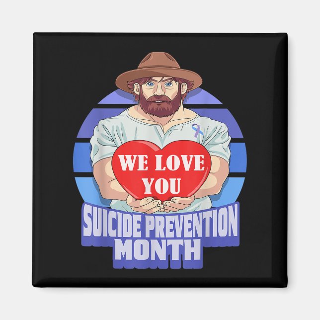 National Suicide Prevention Month Concerned Dad Lo Magnet (Front)