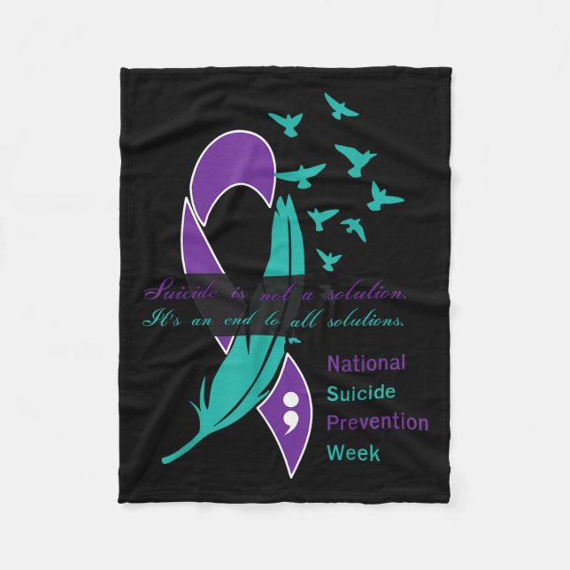 National Suicide Prevention Week Quote  Fleece Blanket (Front)