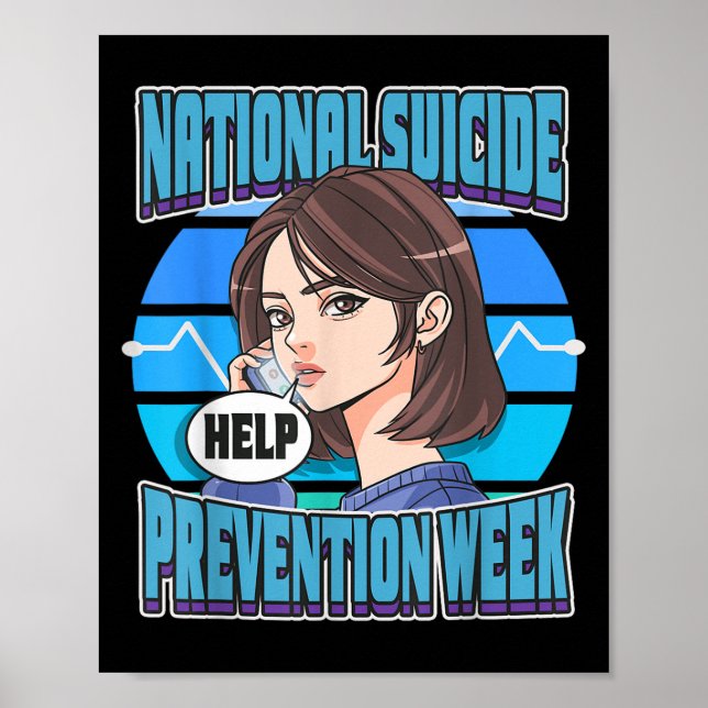 National Suicide Prevention Week Support Mental He Poster (Front)